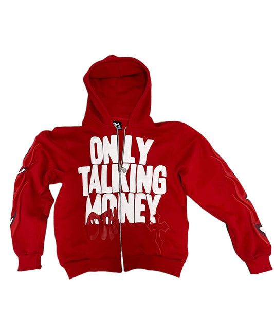 OnlyTalkingMoney V3 Red & White Flame Jacket
